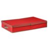 Honey-Can-Do Ornament Storage Box with Dividers, Red/Green