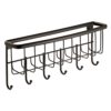 mDesign Wall Mount Metal Entryway Storage Organizer Mail Sorter Basket