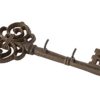 Decorative Wall Mounted Key Holder | Vintage Key with 3 Hooks