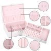 Kendal White Leather Jewelry Box with Lock - Elegant Storage and Security for Your Precious Gems