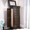 Hives and Honey 9006-615 Landry Jewelry Armoire, 18W x 12.5D x 40H, Walnut