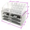 Sodynee Jewelry and Cosmetic Storage 2 Piece Acrylic Makeup Organizer