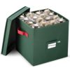 Zober Christmas Ornament Storage Box – Sturdy, Collapsible Organizer for Holiday Decorations and Ornaments