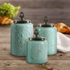 American Atelier Blue Antique Set of 3 Canisters,