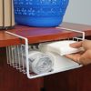 Southern Homewares White Wire Under Shelf Storage Basket, 4-Piece Set.