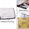 Hanging Jewelry Organizer Travel Foldable Jewelry Roll Storage Case