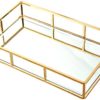 PuTwo Tray Mirror, Gold Mirror Tray Perfume