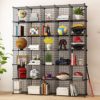 KOUSI Storage Cubes Wire Grid Modular Metal Cubbies Organizer Bookcases
