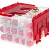 IRIS USA, Inc. WL-60 Holiday Wing-Lid Box with Ornament Dividers