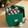Christmas Ornament Storage Box With Lid - Protect and Keeps Safe Up
