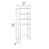 Honey-Can-Do BTH-05281 4-Tier Metal Bathroom Shelf Space Saver
