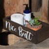 Nice Butt Bathroom Decor Box - Toilet Paper Holder - Farmhouse Rustic!