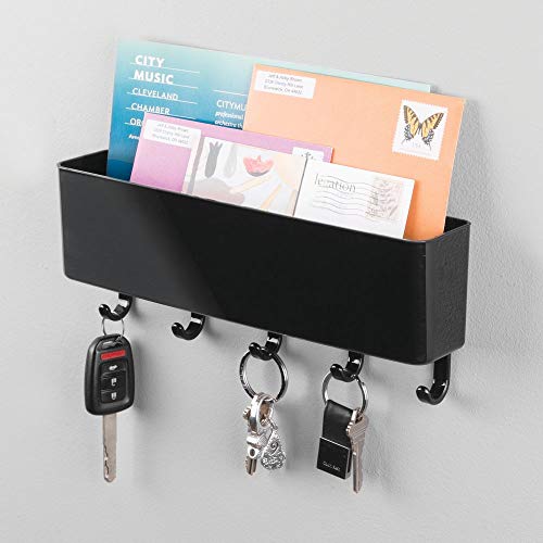 mDesign Mail, Letter Holder, Key Rack Organizer for Entryway, Kitchen