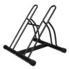 F2C 2-Bike Rack Bicycle Floor Stand Two Bike Parking Garage Storage Rack for Indoor and Outdoor