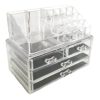 Sodynee Jewelry and Cosmetic Storage 2 Piece Acrylic Makeup Organizer