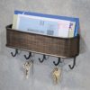InterDesign Twillo Mail, Decorative Wall Mounted Key Rack Pocket