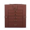 Kendal Huge Leather Jewelry Box/Case / Storage LJC-SHD5BN (Brown)