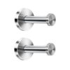 NELXULAS 2-4/5" Brushed Stainless Steel Long Bath Towel Hooks Single Super Heavy Duty Wall Mount Hook, Fit for Bedroom,Living Room, Bathroom and Fitting Room, Office and Garage Storage, 2 in Pack (2)