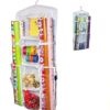AOTUNO Double-Sided Hanging Gift Wrap Organizer Storage Bag,Wrapping Paper Storage Holder(White)