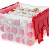 IRIS USA, Inc. WL-60 Holiday Wing-Lid Box with Ornament Dividers