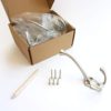 Ambipolar TriLeg Hook, Heavy Duty Big Triple Leg/Double Coat Hooks Base