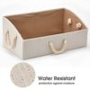 Set of 3 Large Storage Bins EZOWare Foldable Bamboo Fabric Trapezoid Organizer