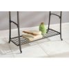 mDesign Large Freestanding Towel Rack Holder with Storage Shelf
