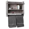 MyGift Wall Mounted Torched Wood Bathroom Organizer Rack with 3 Shelves