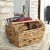 Household Essentials ML-6017 Wicker Magazine Rack - Natural