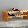 Mosa Natural Bamboo 18 Bottle Wine Rack (33.5" X 9.4" X 11.5")