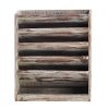 5 Slot Rustic Torched Wood Document Filing Organizer