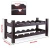Homfa Bamboo Wine Rack 12 Bottles, 2-Tier Free Standing Stackable Tabletop