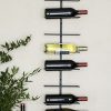 True 0841 Nine Bottle Wall Mounted Wine Rack, Multicolor