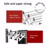 Bartnelli Accordion Wall Mounted Drying Rack | 8 Smooth Round Stainless Steel