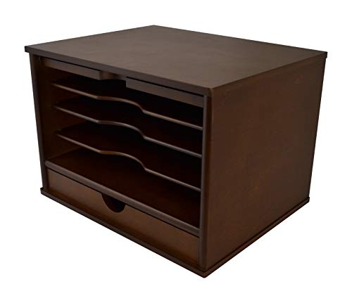 Victor Heritage Collection Wood Grain Desk Organizer | Natural Wood Grain