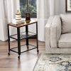 VASAGLE Industrial Serving Cart, 3-Tier Kitchen Utility Cart on Wheels