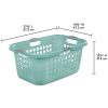 Sterilite 12167906, 2 Bushel 71 L Ultra Laundry Basket, Aqua Chrome