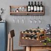 Aobosi 8-Bottle Nature Wooden Wine Cooler Rack – Stylish, Sturdy, and Space-Saving Wine Storage