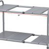 SimpleHouseware Under Sink 2 Tier Expandable Shelf Organizer Rack, Silver