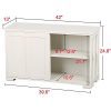 go2buy Antique White Stackable Sideboard Buffet Storage Cabinet
