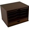 Victor Heritage Collection Wood Grain Desk Organizer | Natural Wood Grain