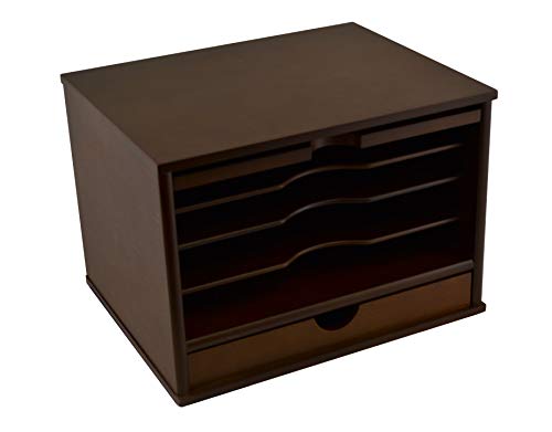 Victor Heritage Collection Wood Grain Desk Organizer | Natural Wood Grain