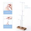 Love-KANKEI Jewelry Tree Stand White Metal & Wood - Basic & Large Storage