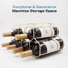Buruis 7 Bottles Metal Wine Rack, Countertop Free-stand Wine Storage Holder