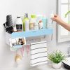 SHE'S HOME Bathroom Shower Organization, Bathroom Wall Organizer Adhesive Shampoo Storage, Shower Caddy Wall Rack Shelf with Towel Bar, Hanging Hooks, Soap Holder