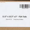 Translucent Fish Tubs/Food Storage Bins - 25lb Capacity (Pack of 10 Combos) for Efficient Freezing and Refrigeration