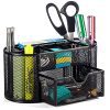 Halter Steel Mesh 2 Piece Desk Organizer Set - Oval Desk Supply Caddy