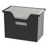 IRIS Desktop File Box, 4 Pack, Large, Black