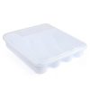 Flatware Plastic Tray with Lid - Kitchen Organizer for Neat Cutlery Storage, Ideal for Dorms, Summer Homes, and RVs