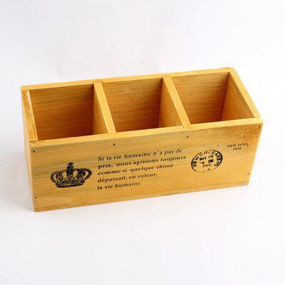 Home & Garden Multifunction Wooden Storage Boxes Wood Box Pencil Case